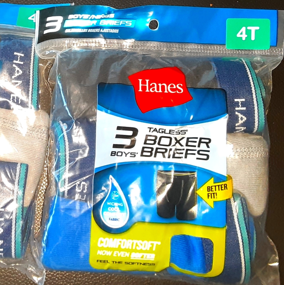 2 packages of 3 pack Hanes underwear